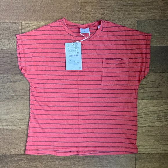NWT Zara Unisex Linen Blend Toddler Tee - Picture 2 of 3